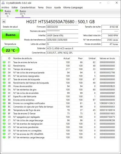 Disco Duro HGST 500GB SATA 2.5 pulgadas - miniatura 2