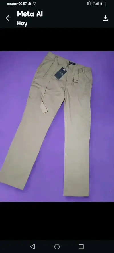 Pantalones beige Liola con cinturón - miniatura 1