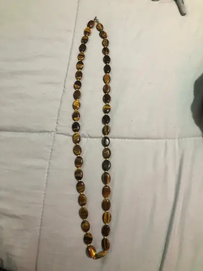 Collar de cuentas de ojo de tigre - miniatura 1