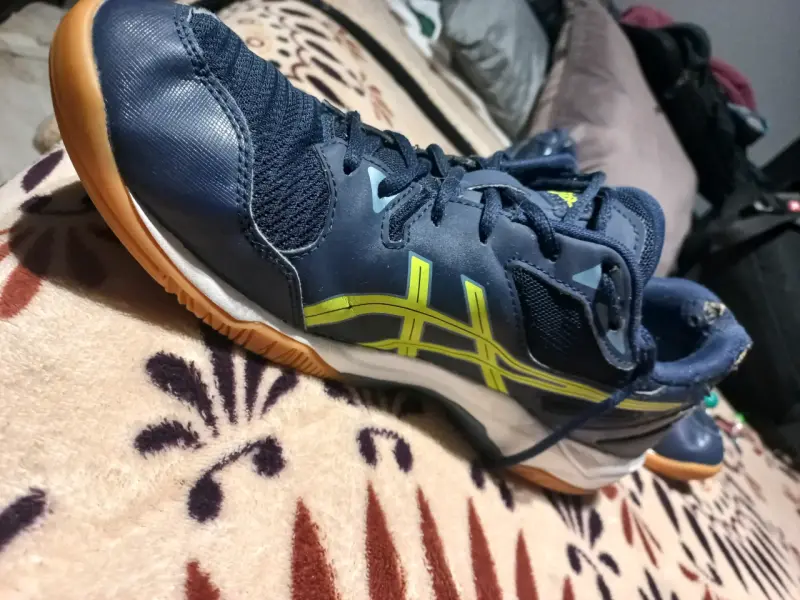 Asics Gel Rocket azul y verde - 5