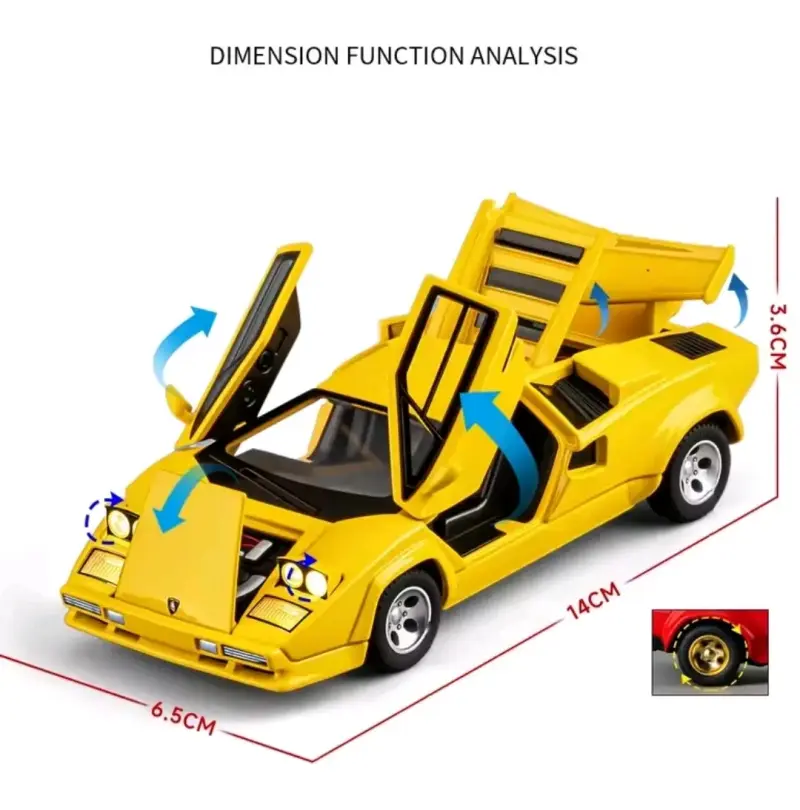 Auto Lamborghini Countach rojo 1:32 - 3