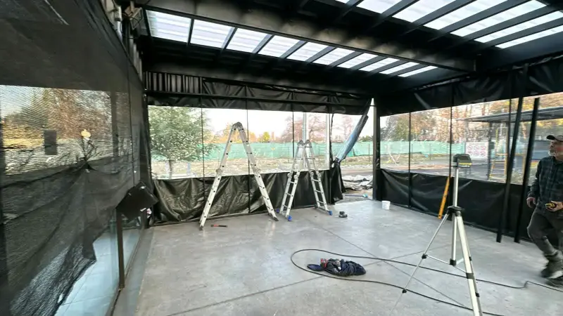 Cierre de terraza en PVC 650 impermeable negro - 2