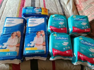 Paquetes de pañales desechables para adultos Equate y Cotidian - miniatura 1