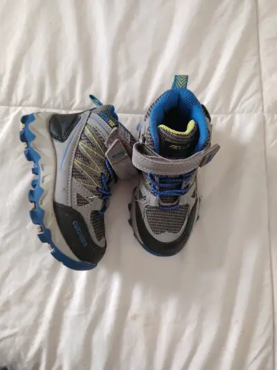 Zapatillas de senderismo para niños color gris y a - miniatura 3