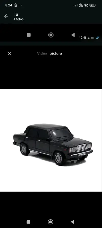 Auto a control remoto VAZ-2107 negro - miniatura 1