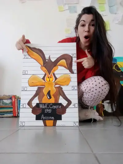 Cuadro decorativo Wile E. Coyote estilo caricatura - miniatura 1