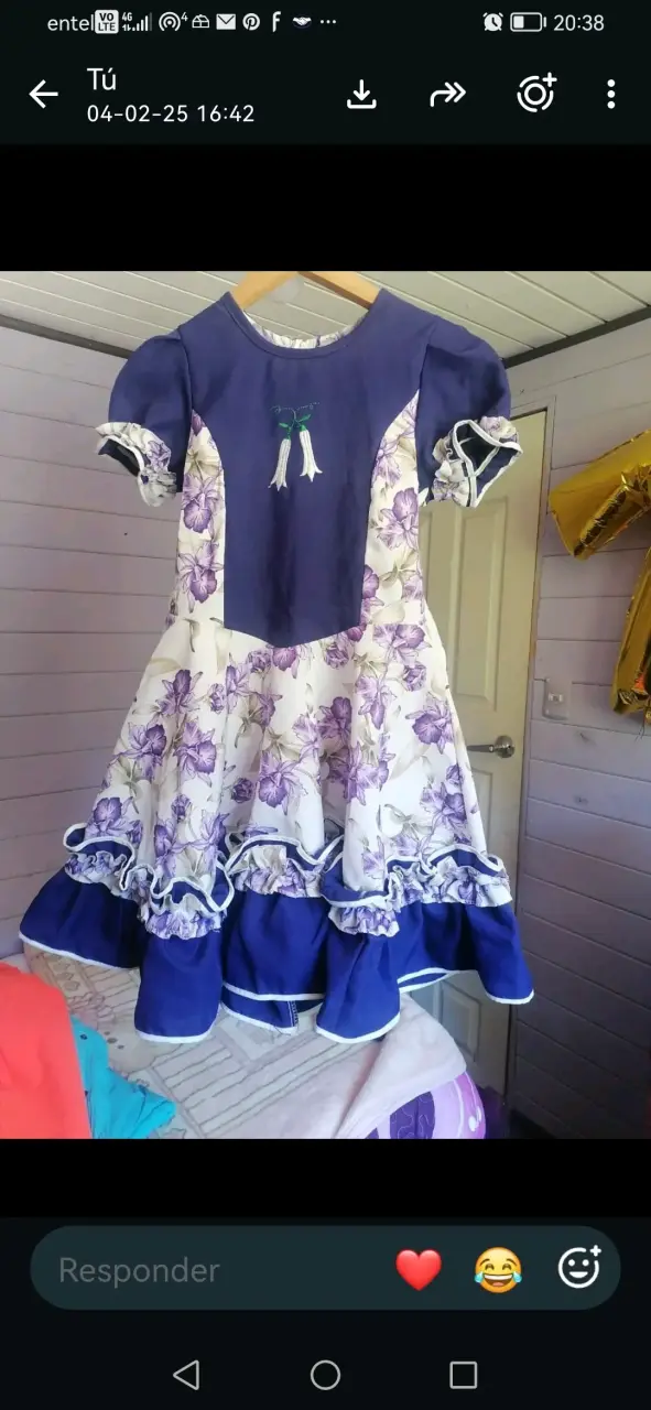Vestido de Niña Estilo Folclórico Floral - 2