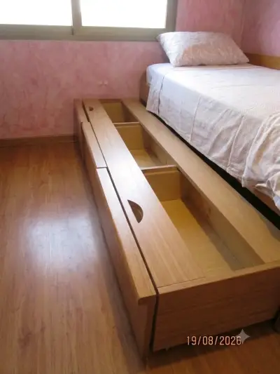 Cama nido de madera con cajones - miniatura 3