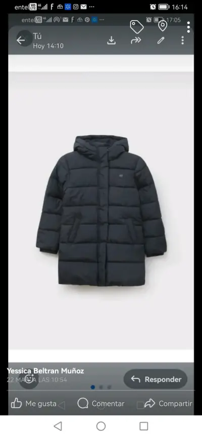 Abrigo largo acolchado negro CKJ para invierno - miniatura 1