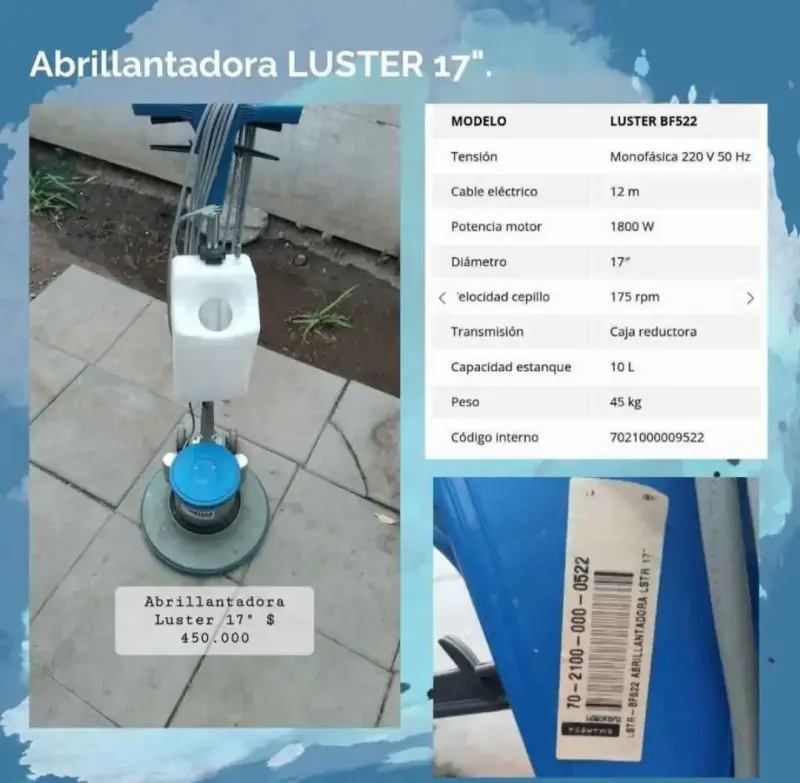 Abrillantadora Luster 17 pulgadas modelo BF522