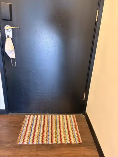 Alfombra limpiapiés de tejido multicolor 60x40 cm - miniatura 1