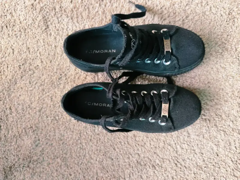 Zapatillas negras de plataforma C/MORAN talla 36 - 1
