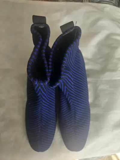 Botines de tacón azul y negro a rayas - miniatura 2