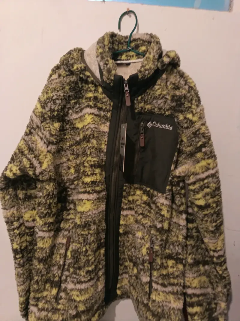 Chaqueta de polar Columbia verde y amarilla - 2