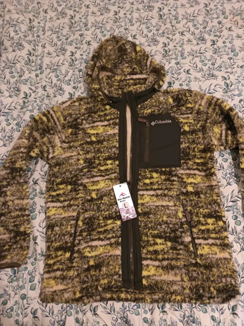 Chaqueta de polar Columbia verde y amarilla - 5
