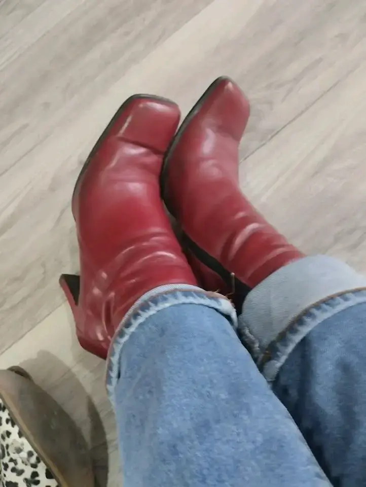 Botas de cuero vintage número 37 - 5