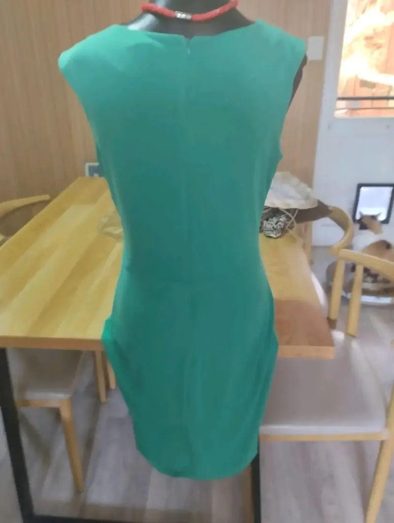 Vestido verde Mango talla L - 4