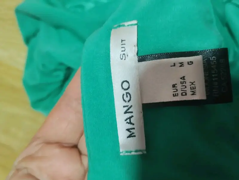 Vestido verde Mango talla L - 5