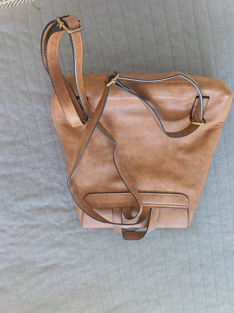 Mochila de cuero marrón Tatienne - 3