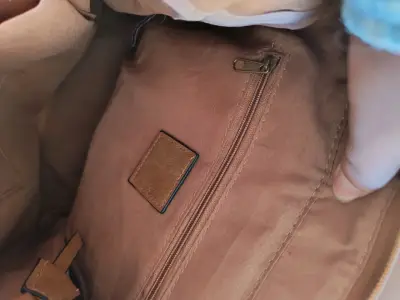 Mochila de cuero marrón Tatienne - miniatura 6