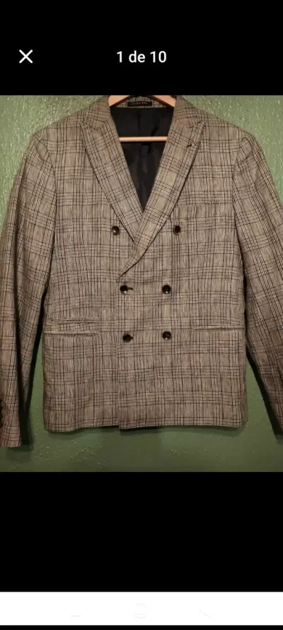 Blazer de Lana Cuadros Zara Hombre - miniatura 1