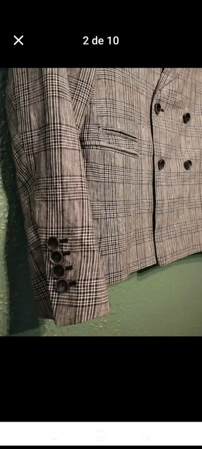 Blazer de Lana Cuadros Zara Hombre - miniatura 3