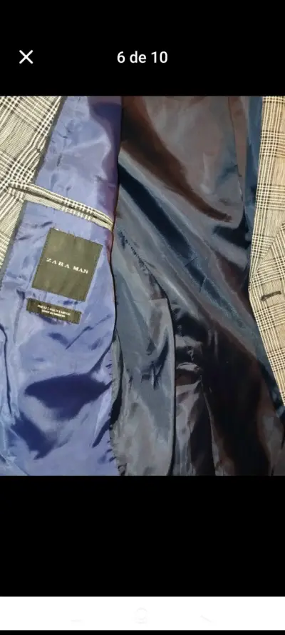 Blazer de Lana Cuadros Zara Hombre - miniatura 4