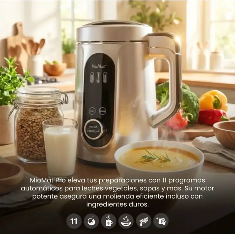 Procesador de alimentos MioMat Pro con 11 programas - 1