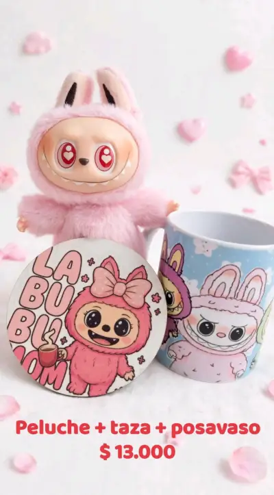 Set de Peluche, Taza y Posavaso Personalizados. - miniatura 1