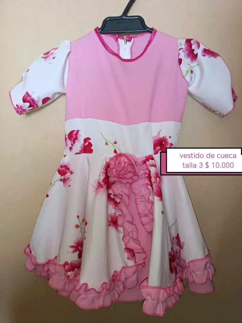 Vestido de cueca para niña talla 3 - 2