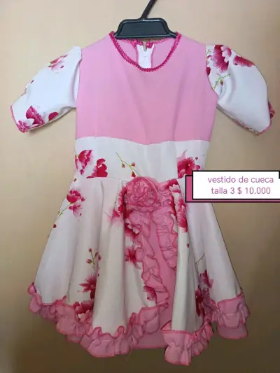Vestido de cueca para niña talla 3 - miniatura 2