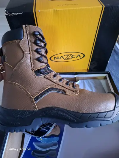 Botas de seguridad marrones Nazca con suela antideslizante - miniatura 1
