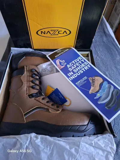 Botas de seguridad marrones Nazca con suela antideslizante - miniatura 2