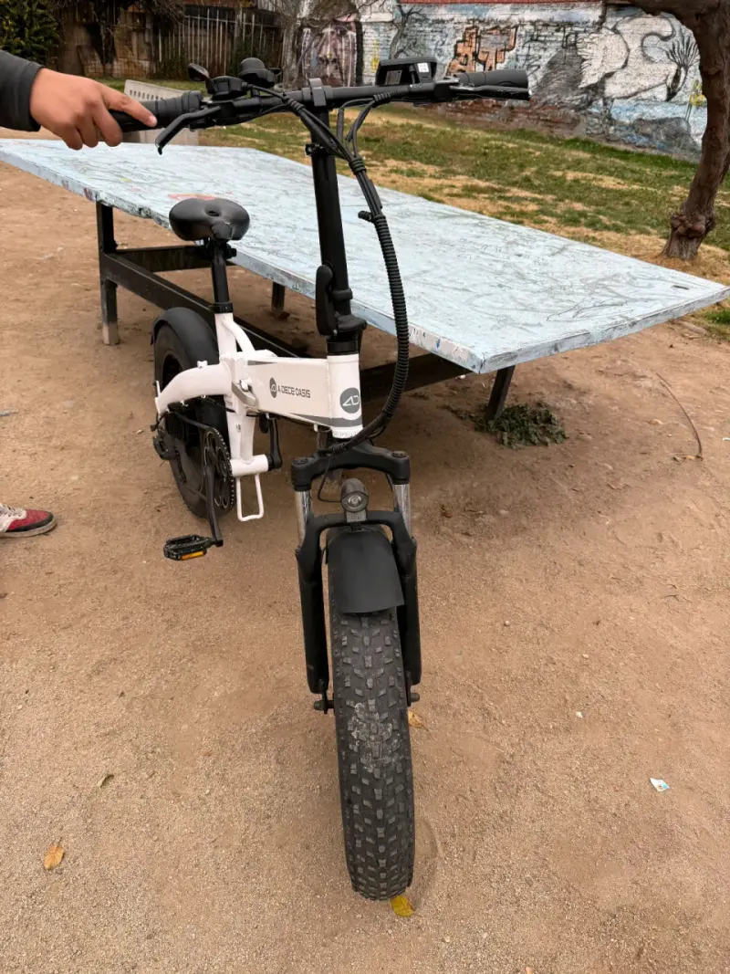 Bicicleta eléctrica plegable A Dece Oasis blanca - 4