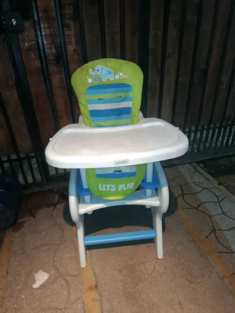 Silla de Comer Infantil Yamp Verde y Azul - 1