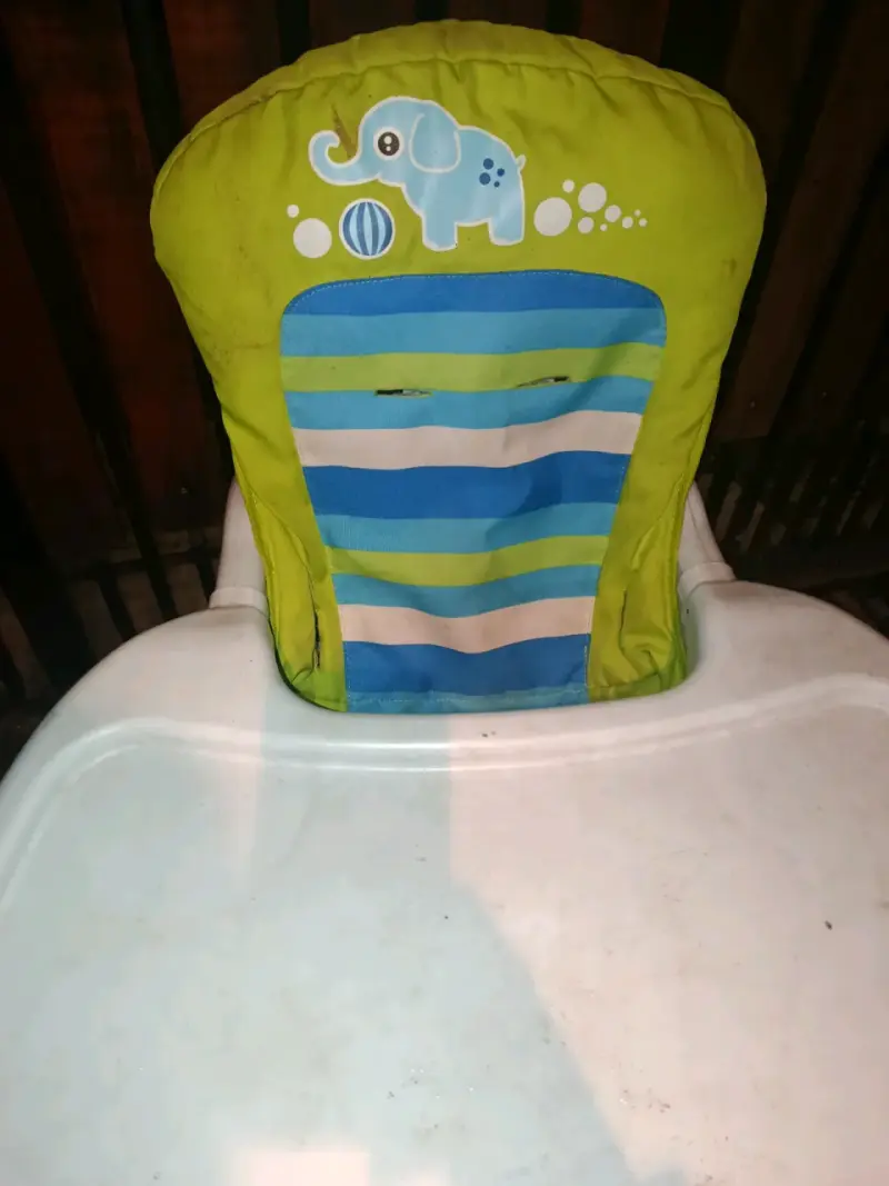 Silla de Comer Infantil Yamp Verde y Azul - 2