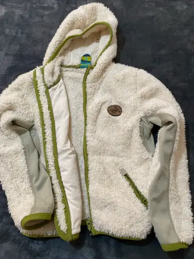 Chaqueta polar infantil con capucha y diseño bordado - miniatura 1