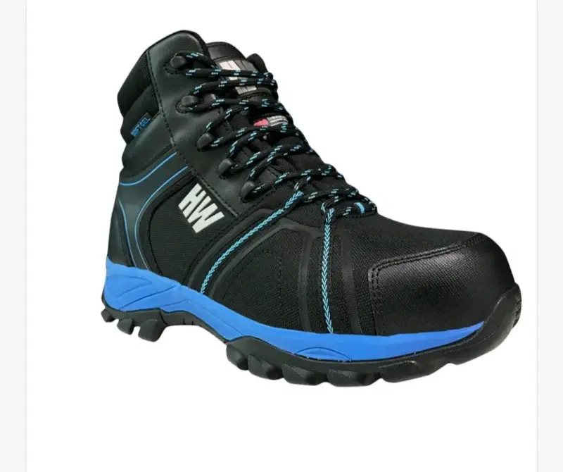 Botas de seguridad HW negras y azules con suela antideslizante - 3