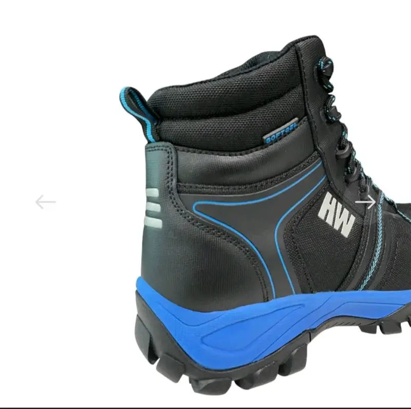 Botas de seguridad HW negras y azules con suela antideslizante - 4