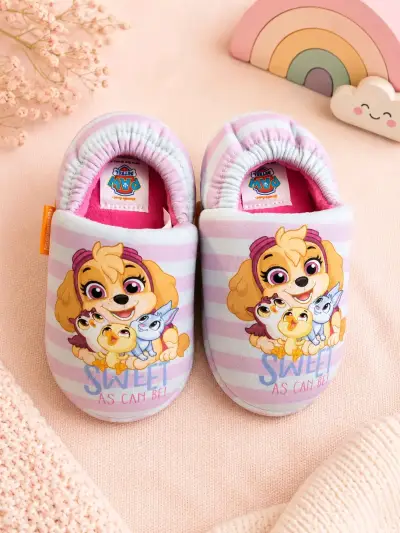Pantuflas infantiles Paw Patrol rosadas - miniatura 1
