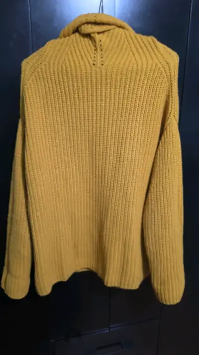 Suéter amarillo de lana cuello alto Kimera - miniatura 3