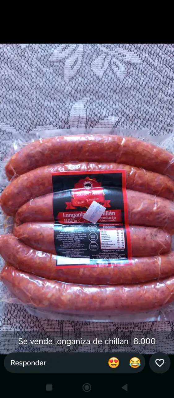 Longaniza de Chillán 100% cerdo ahumada - 2