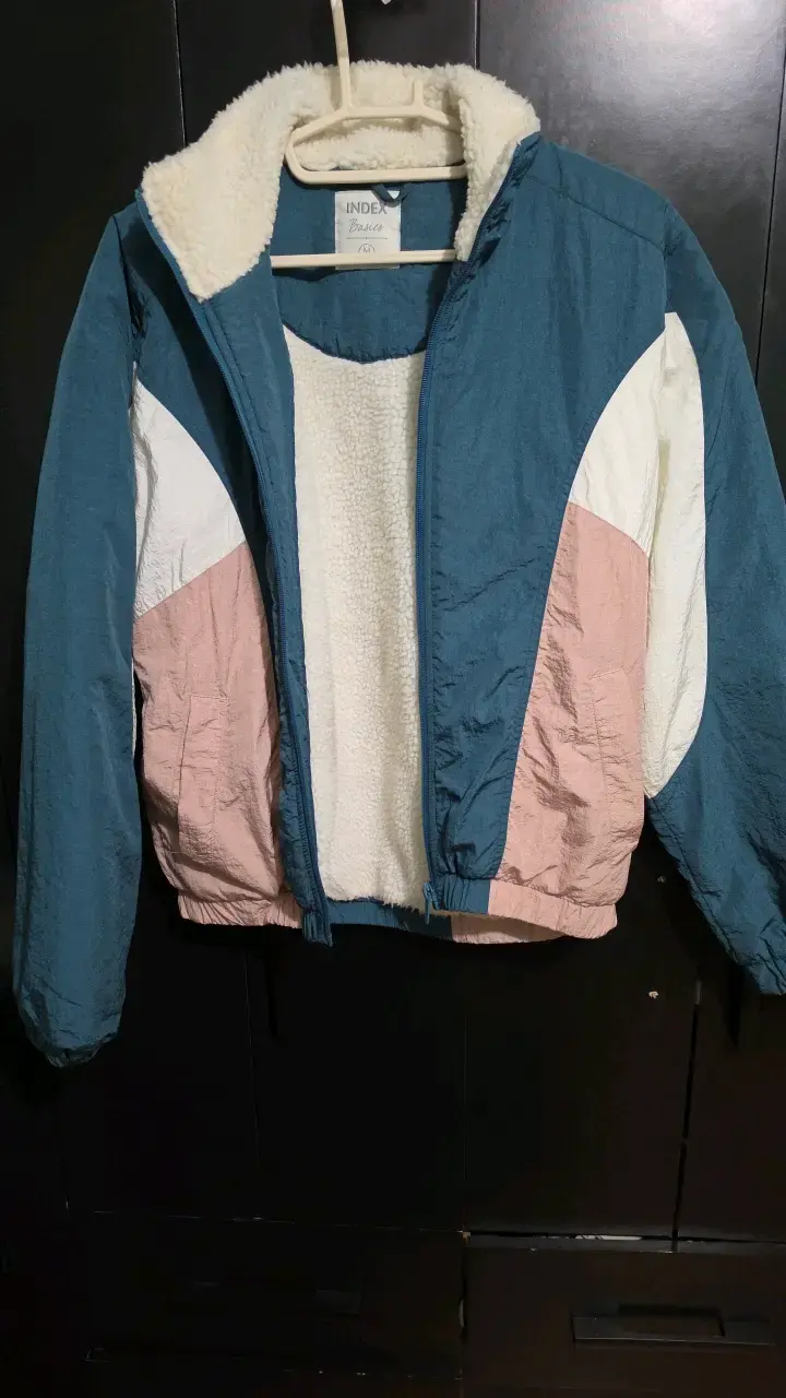 Chaqueta retro tricolor con forro polar - 3