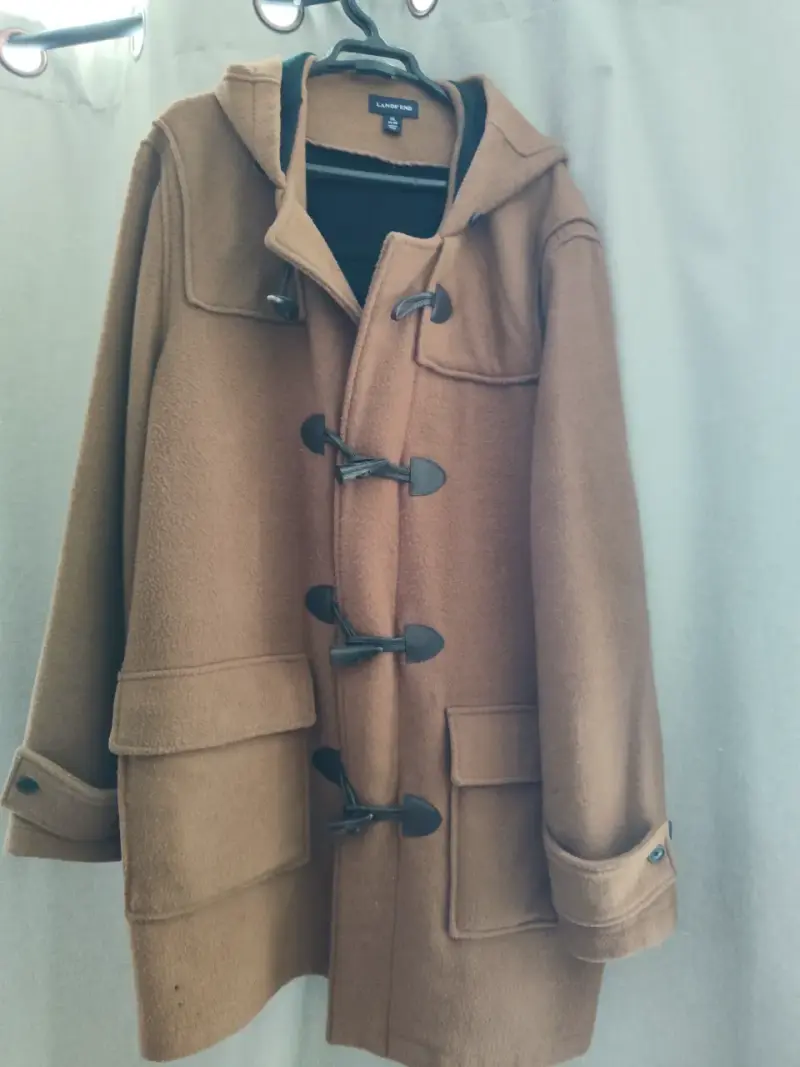 Abrigo Duffle Coat Marrón Lands' End Talla XL - 1