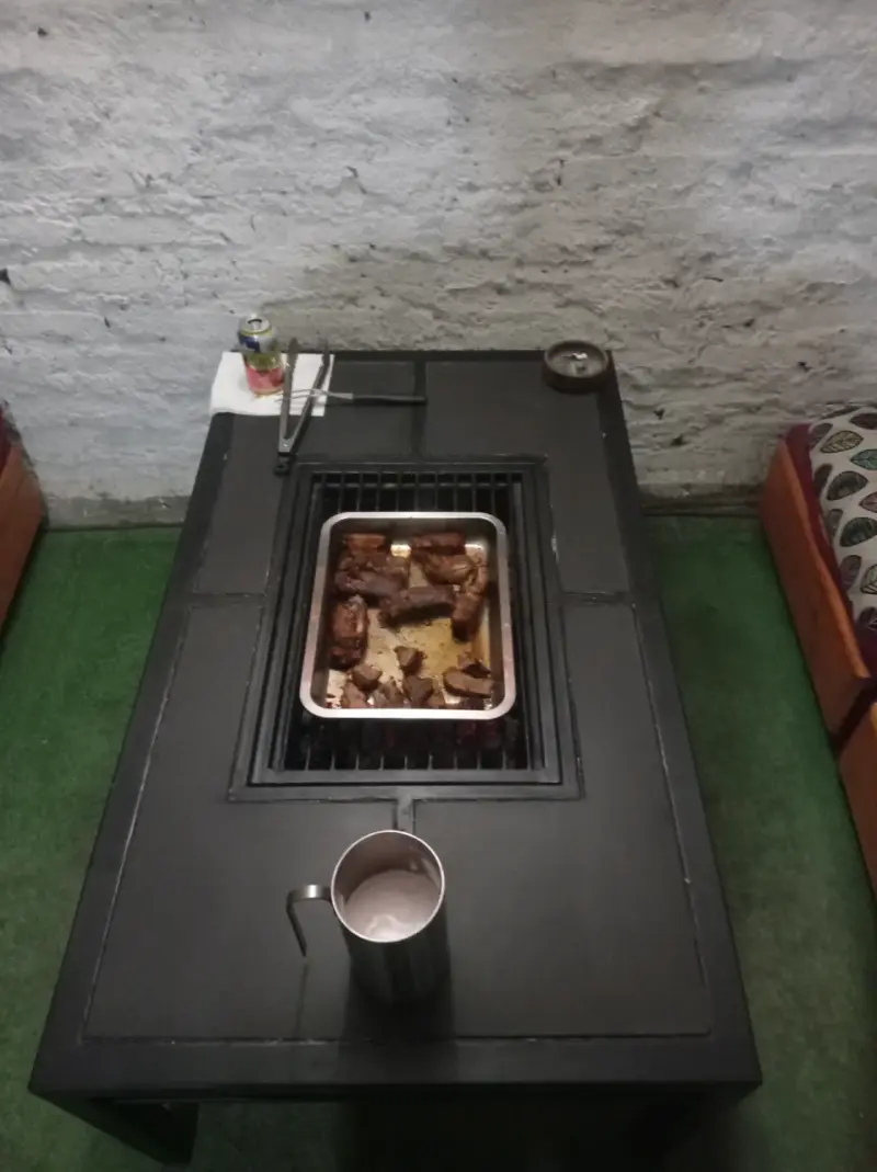 Parrilla de mesa para asados