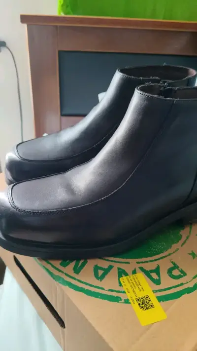 Botines de cuero negro para hombre - miniatura 2