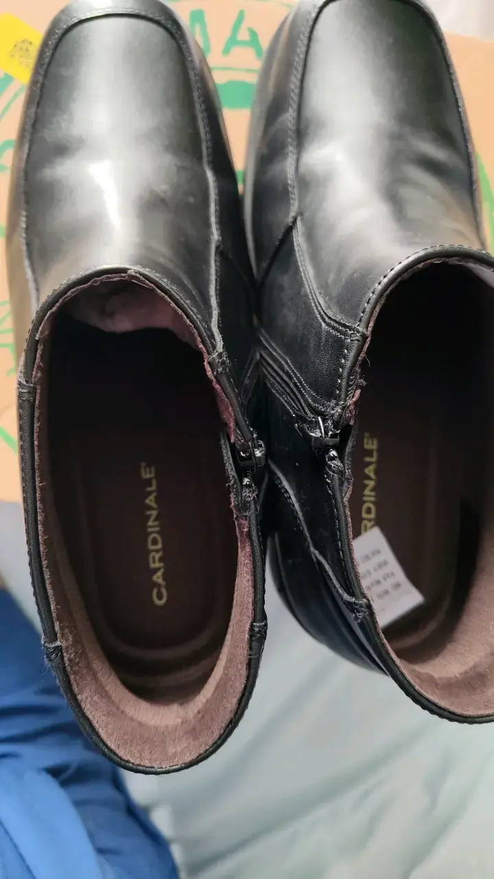 Botines de cuero negro para hombre - 5