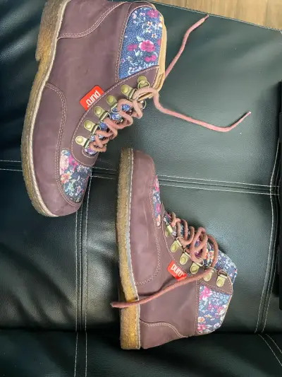 Botines de cuero florales para mujer marca Puro - miniatura 2