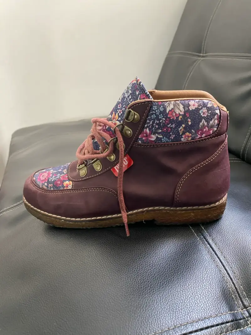 Botines de cuero florales para mujer marca Puro - 4