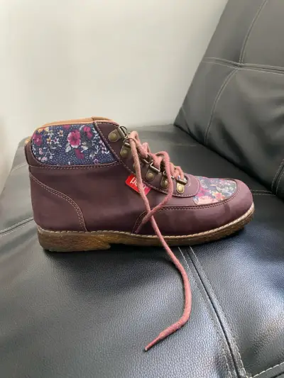 Botines de cuero florales para mujer marca Puro - miniatura 6